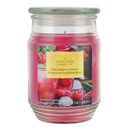 17oz. Pink Raspberry Prosecco Jar Candle by Ashland&#xAE;
